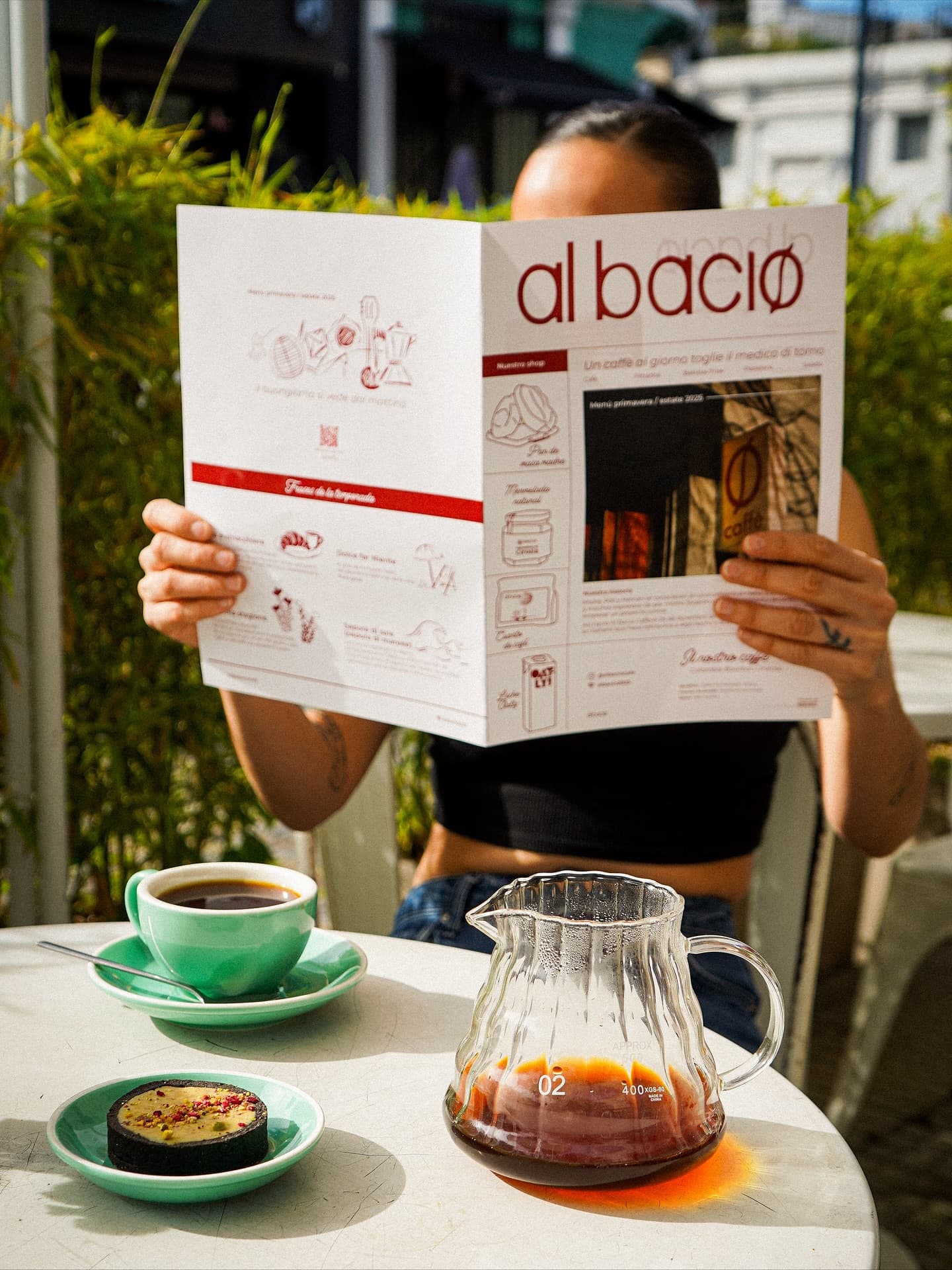 Al Bacio Café utilizando infusiones Ecobio